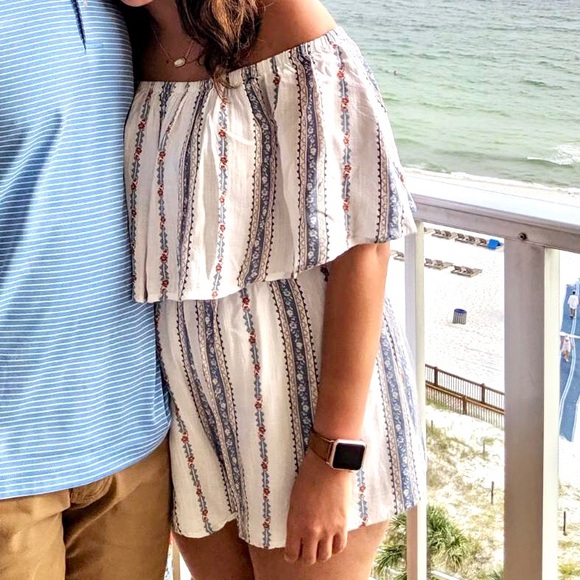 Pants - Off the shoulder romper